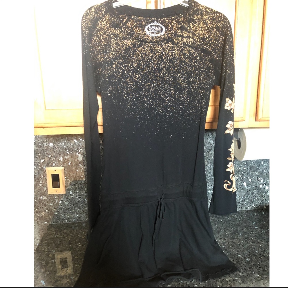 Buffalo by David bitton black mini dress size S